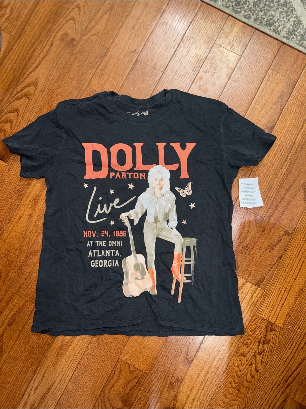 Dolly Parton Black Live Graphic Tee - Women's Short Sleeve